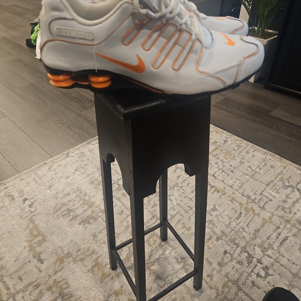 Nike White and Orange Men's Athletic Shoes